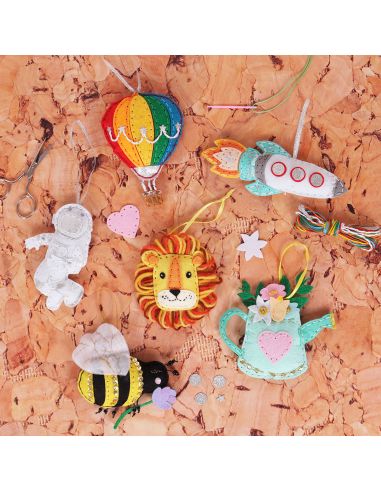 Kit de decoração em feltro: Balão de ar quente