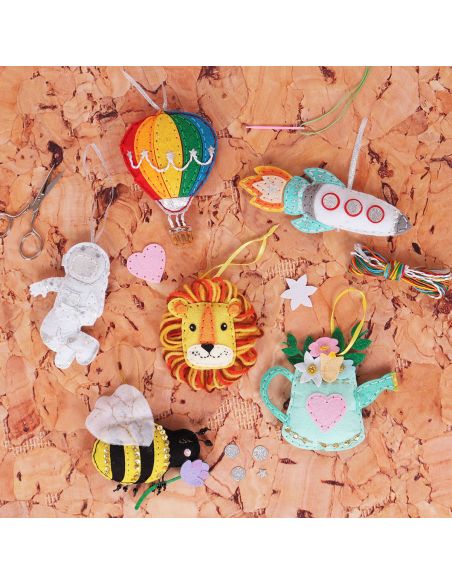 Kit de decoração em feltro: Balão de ar quente