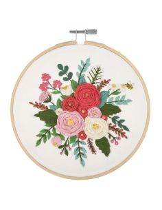 Kit de bordado - Buquê de rosas