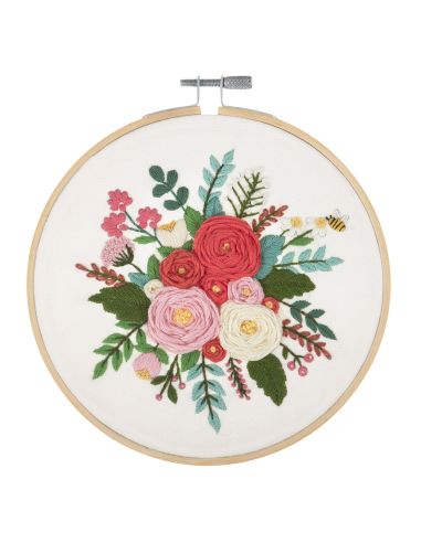 Kit de bordado - Buquê de rosas