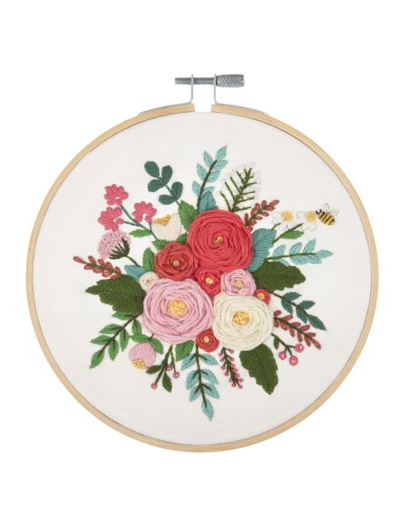 Kit de bordado - Buquê de rosas