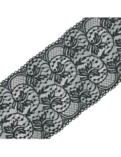Renda elástica de grande largura 16,7 cm - Antracite