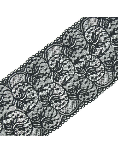 Renda elástica de grande largura 16,7 cm - Antracite