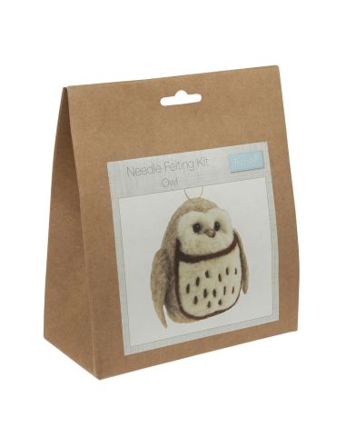Kit de feltragem com agulha - Coruja