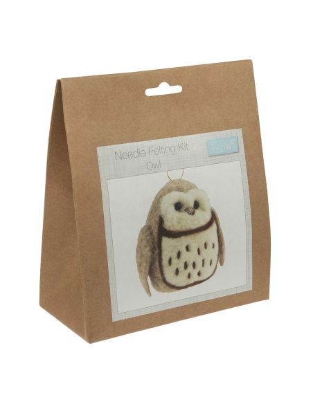 Kit de feltragem com agulha - Coruja