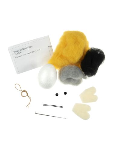 Kit de feltragem com agulha - Abelha
