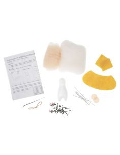 Kit de feltragem com agulha - Rato com buquê de flores 2