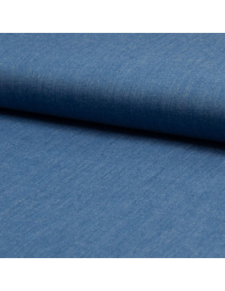Tecido chambray - Azul