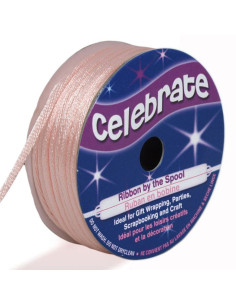 Cordão rabo de rato Celebrate rosa - 2 mm x 10 metros