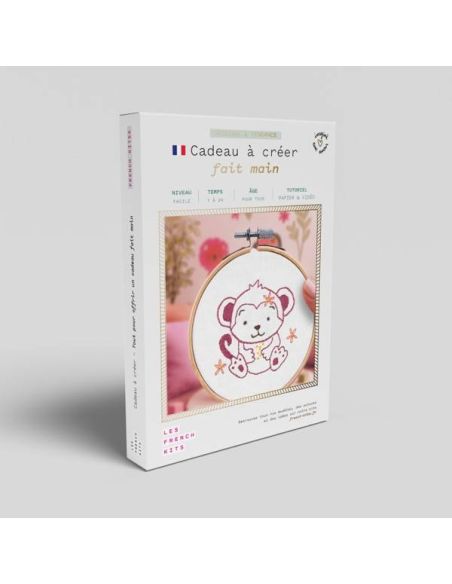 Kit de bordado French'kits - Bebé macaco