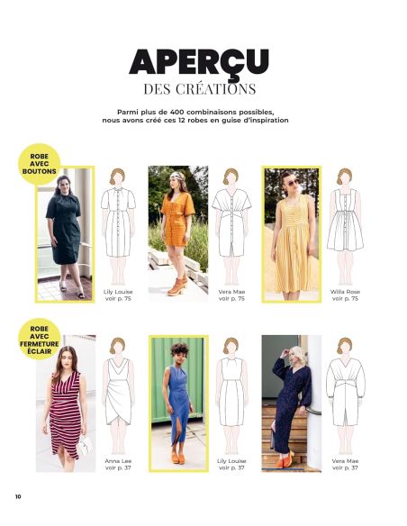 Livro 400 vestidos a partir de 18 moldes