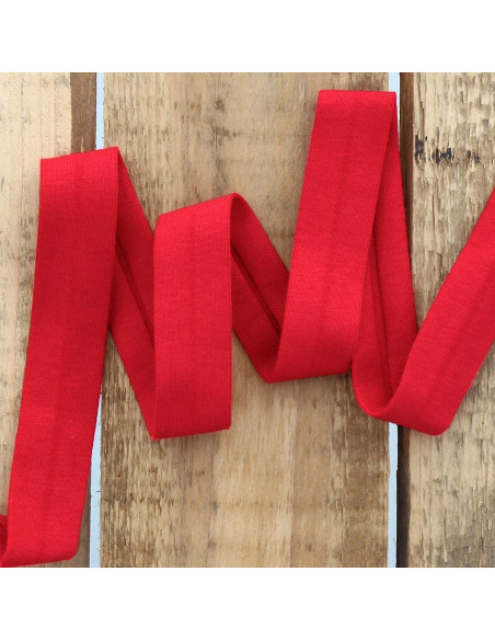 Viés de jersey de algodão - Vermelho