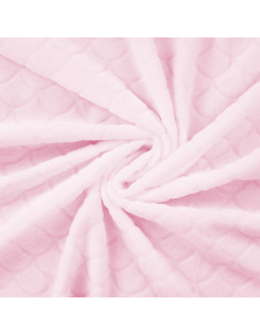 Tecido minky sereia - Rosa pó