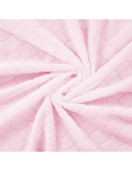 Tecido minky sereia - Rosa pó