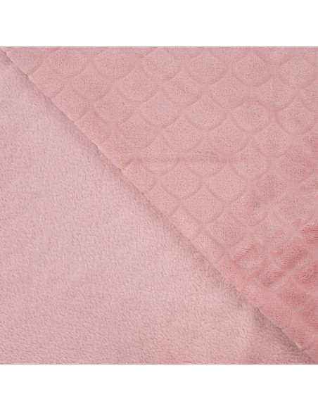 Tecido minky sereia - Rosa velho