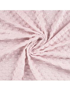 Tecido minky coração - Rosa bebê