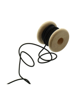 Cordão elástico 2,30 mm - Preto