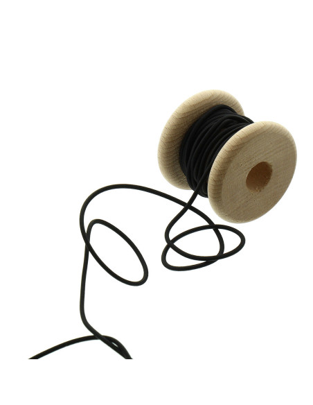 Cordão elástico 2,30 mm - Preto
