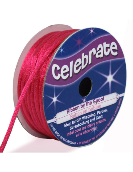 Cordão rabo de rato Celebrate fúcsia - 2 mm x 10 metros