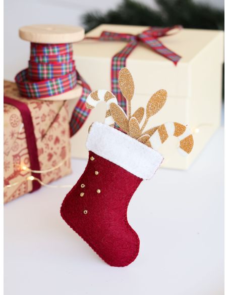 Minha decoração de Natal em feltro - 4 enfeites de Natal