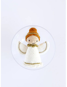 Conjunto de bola de Natal amigurumi em crochê - O anjo 2