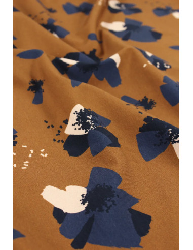 Tecido jersey de algodão Anémona Camel - Églantine & Zoé
