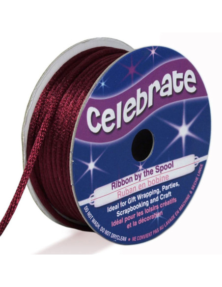 Cordão rabo de rato Celebrate ameixa - 2 mm x 10 metros
