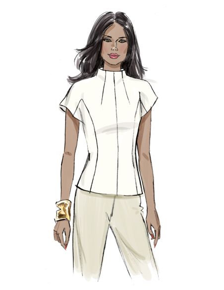 Padrão de blusa - Vogue 2134