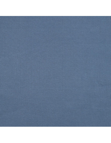 Tecido jersey de algodão malha fina canelada - Jeans