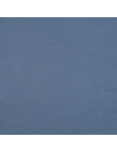 Tecido jersey de algodão malha fina canelada - Jeans