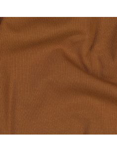 Tecido jersey de algodão malha fina canelada - Conhaque 2