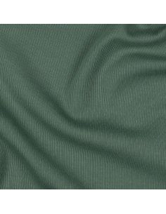 Tecido jersey de algodão malha fina canelada - Verde 2