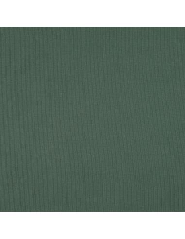 Tecido jersey de algodão malha fina canelada - Verde