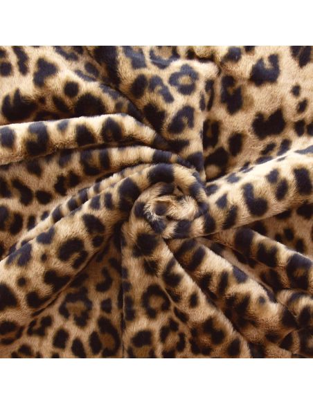 Tecido de pele falsa animal - Leopardo