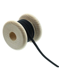 Cordão redondo anoraque - Preto