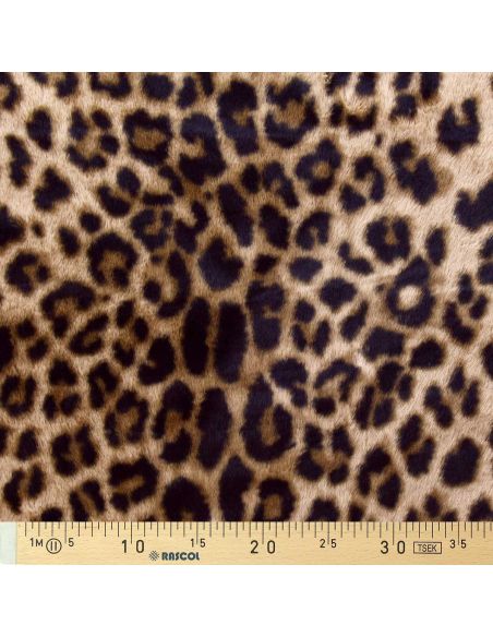 Tecido de pele falsa animal - Leopardo