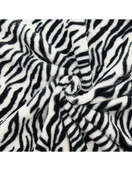 Tecido de pele falsa animal - Zebra