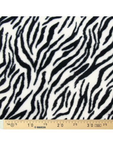 Tecido de pele falsa animal - Zebra