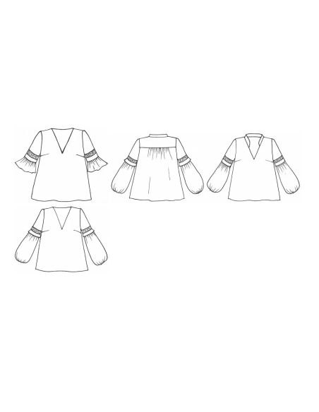 Molde de blusa Myrtille - Anna Rose patterns