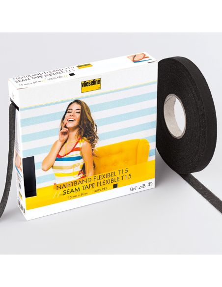 Suporte de linha reta extensível Vlieseline - Preto