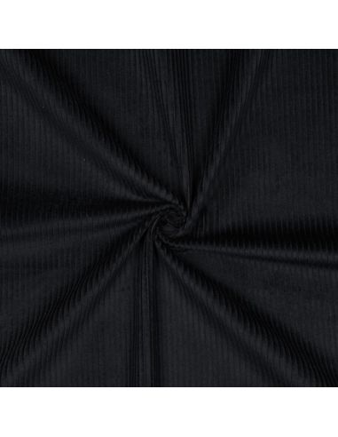 Tecido veludo cotelê de algodão - Preto