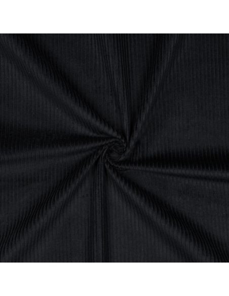 Tecido veludo cotelê de algodão - Preto