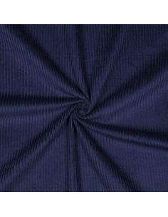 Tecido de veludo cotelê de algodão - Azul marinho
