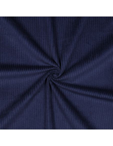 Tecido de veludo cotelê de algodão - Azul marinho