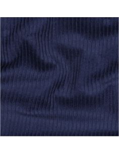 Tecido de veludo cotelê de algodão - Azul marinho 2
