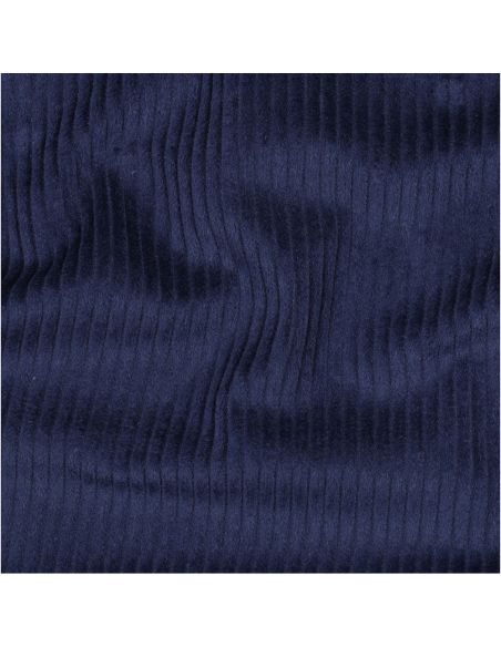 Tecido de veludo cotelê de algodão - Azul marinho