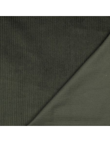 Tecido de veludo cotelê de algodão - Verde escuro