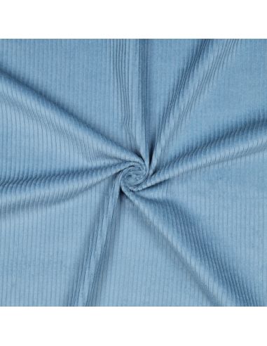 Tecido de veludo cotelê de algodão - Azul