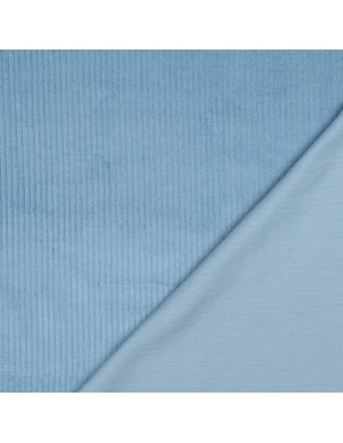 Tecido de veludo cotelê de algodão - Azul