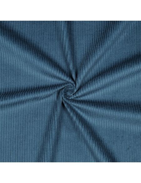 Tecido de veludo cotelê de algodão - Azul petróleo